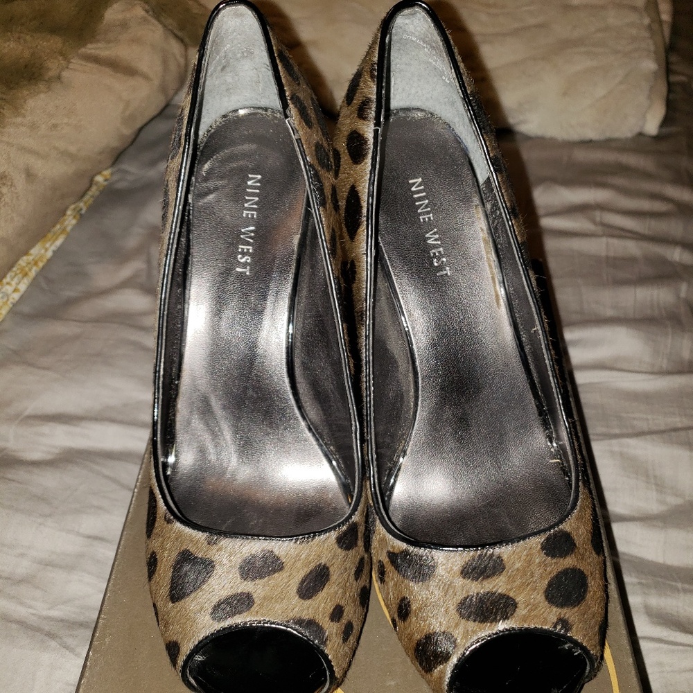 Nine West Animal Print Heels 8M